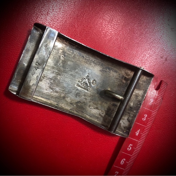 Vintage Sterling Silver Turquoise Aztec Mayan Belt Buckle Mexico - Picture 7 of 16